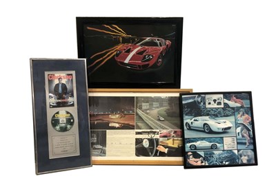 Lot 104 - Three Ford GT 40 framed photos