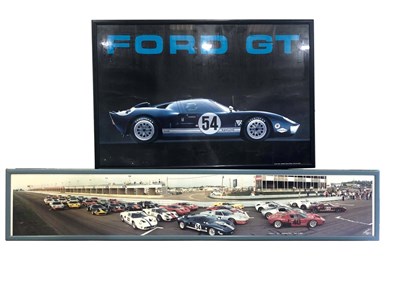 Lot 106 - Two framed Ford GT 40 pictures