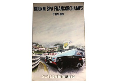 Lot 115 - Print showing a Porsche 917