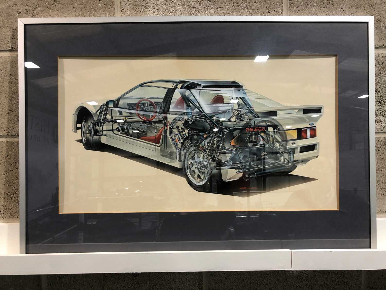 Lot 117 - An original airbrush cutaway artwork of the 1980’s Ford RS200