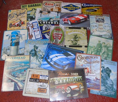Lot 6 - A selection of 21 tin plate modern transport related signs