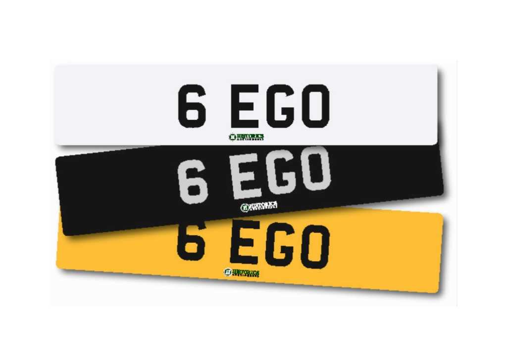 Click for high resolution Lot 125 - Number Plate 6 EGO