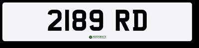 Lot 230 - Number Plate  2189 RD