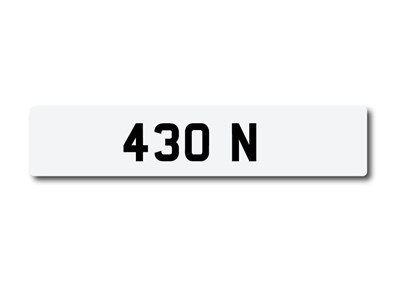 Lot 101 - Number plate 430 N