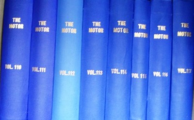 Lot 12 - Eight bound volumes of The Motor