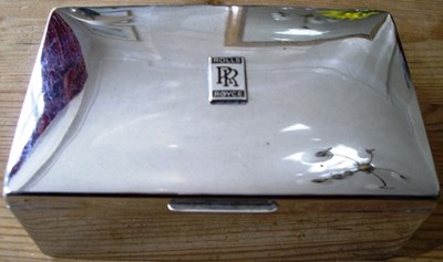 Lot 40 - cigarette box with Rolls-Royce badge