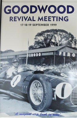Lot 4 - Four motoring event posters, Goodwood Revival 1999, Goodwood Festival of Speed 2004 & 2014 and a VCC 2010 poster.