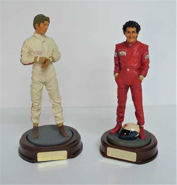 Lot 37 - Two 1/8 scale motor racing driver figures,