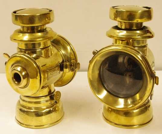 Lucas Ringer Lamp Lot 21 - An excellent pair of polished Brass Lucas