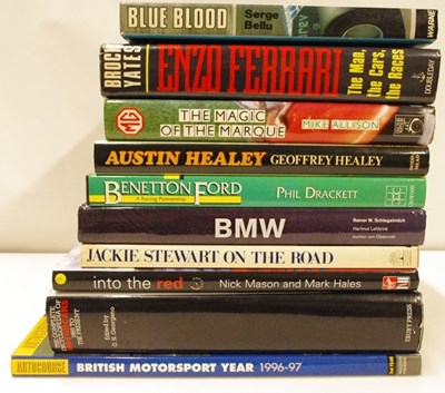 Lot 22 - A selection of ten motoring and motorsport books including Austin Healey