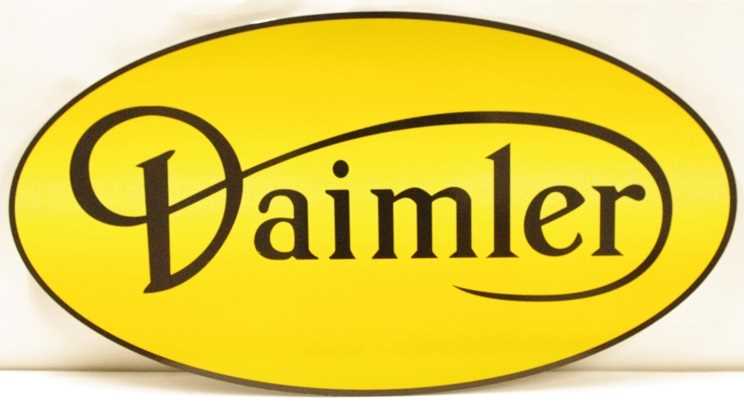 Click for high resolution Lot 48 - A laser cut metal garage wall or showroom wall sign for Daimler vehicles