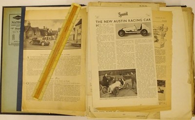 Lot 75 - Murray Jamieson’s racing Austin Seven engineering archive.