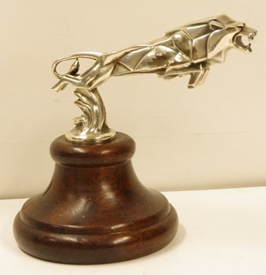 Lot 107 - A wonderful leaping lion motor mascot by Casimir Brau as sold by Hermès and the Galeries Lafayette of Paris