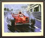 Lot 110 - ‘The Rain King’ by Nicholas Watts, hand signed by Michael Schumacher