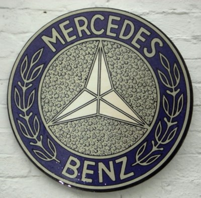 Lot 102 - Mercedes-Benz garage wall plaque