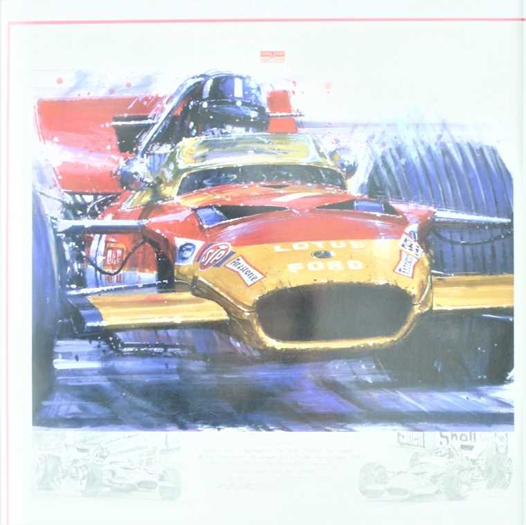 Click for high resolution Lot 80 - A large metal Ferrari rectangle badge signed by Nigel Mansell
