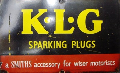 Lot 196 - KLG spark plugs sign