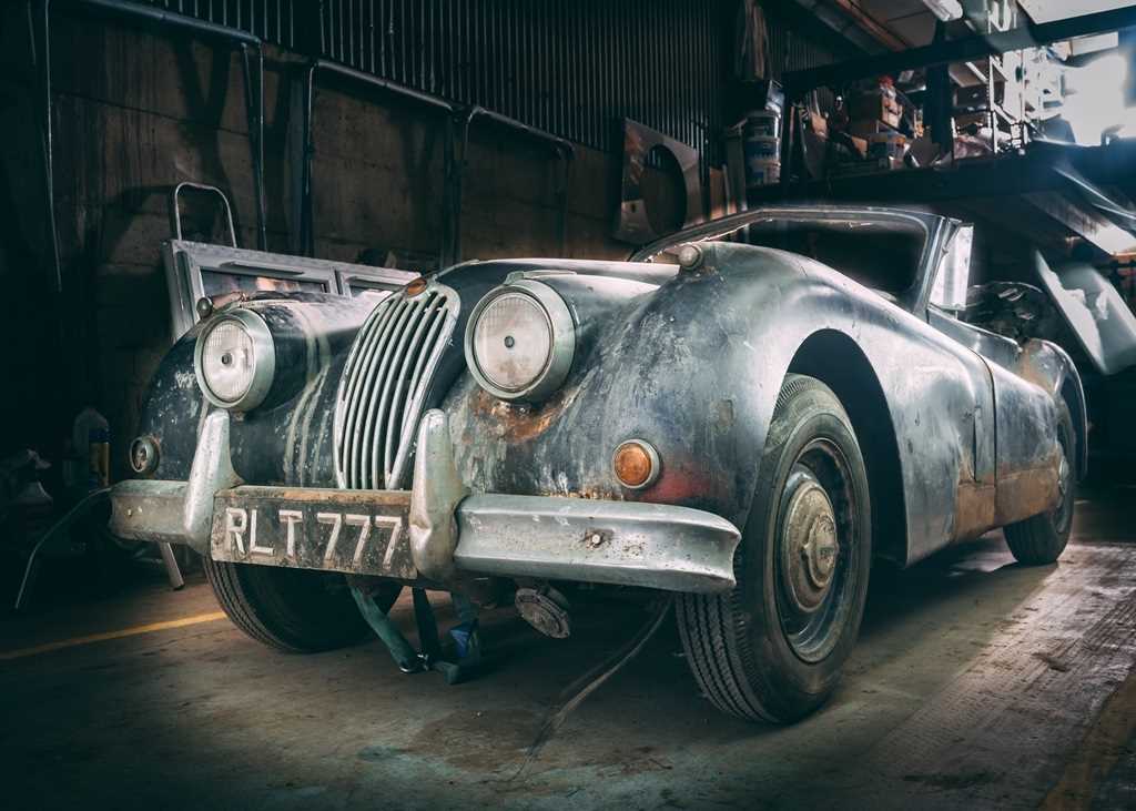 Click for high resolution Lot 172 - 1955 Jaguar XK140 Drophead Coupé restoration