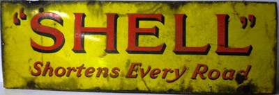 Lot 69 - 1930s enamel Shell sign