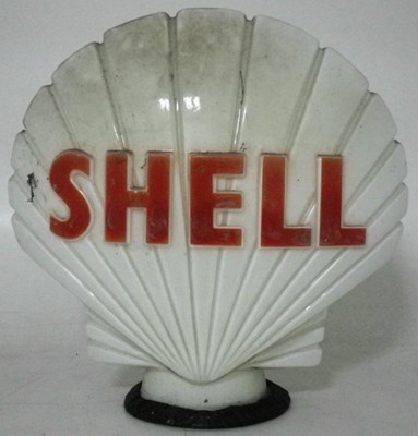 Lot 75 - An original undamaged white Shell petrol globe by Hailware.