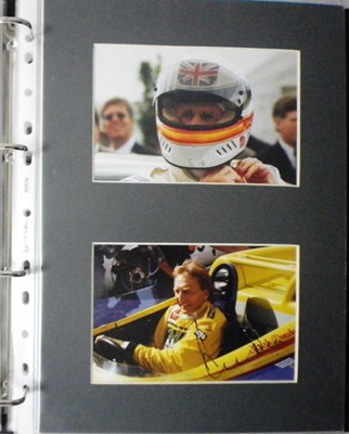 Lot 77 - Four folders containing signed photos of racing driver