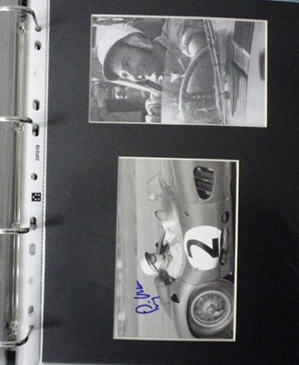 Lot 78 - Four folders containing signed photos of racing drivers