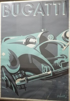 Lot 99 - A Bugatti advertising poster by Gerold Hunzike